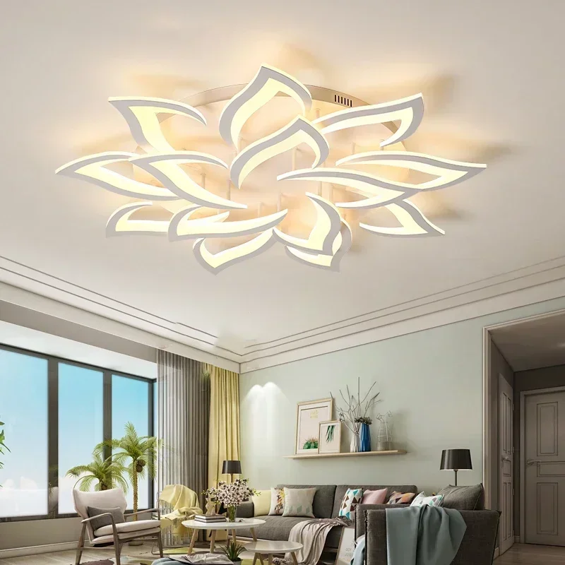Interior Design Of House - Дизайнерская светодиодная люстра с лепестками Гостиная