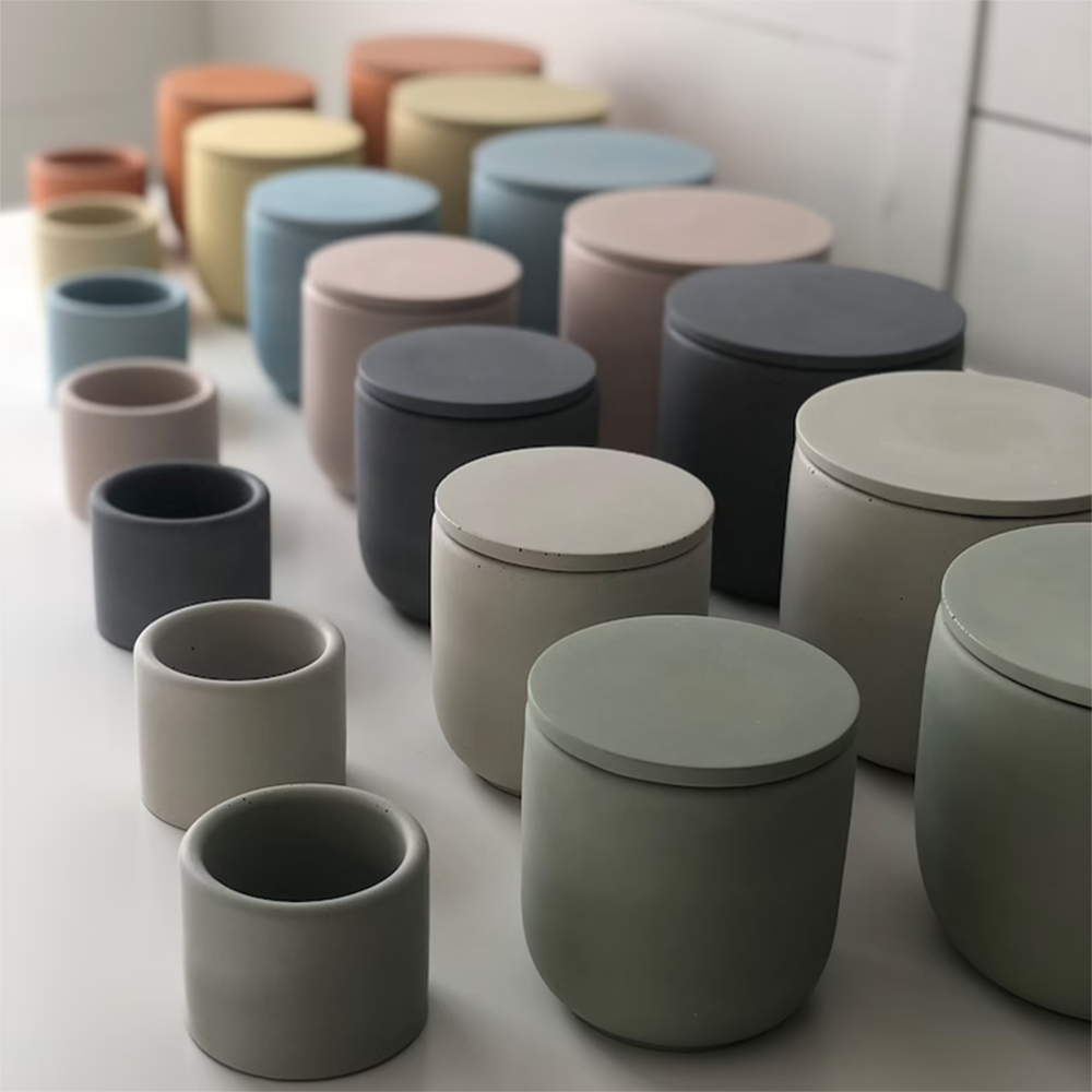 Цементная коробка, силиконовые – обзор и цена Terrazzo Pot Cement